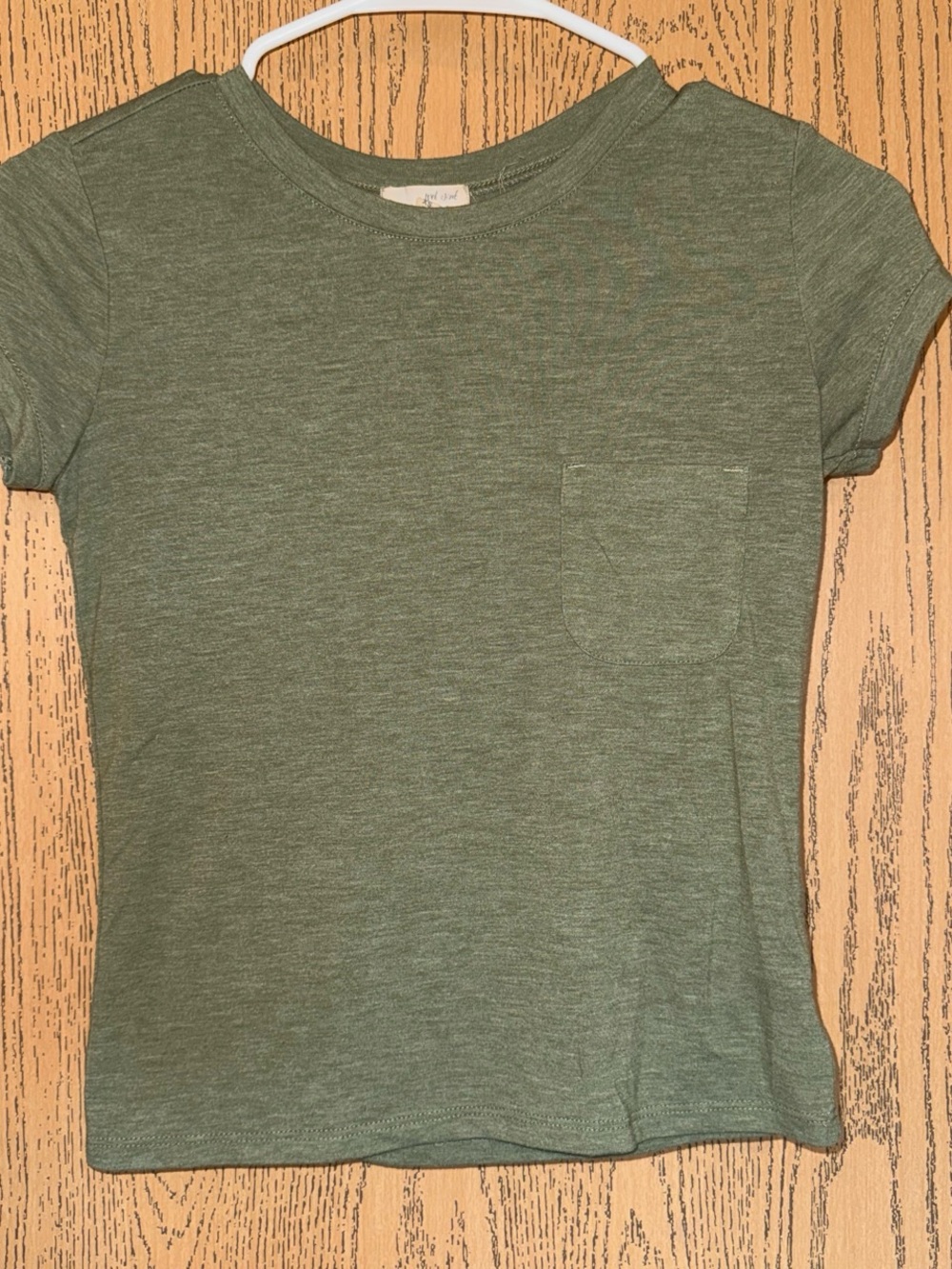 Wet Seal Olive Green Short Sleeve Crewneck Tee with Pocket